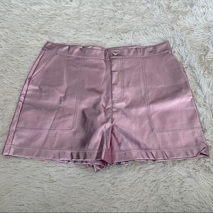 BLACKMILK METALLIC PINK TAILORED SHORTS